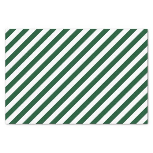 Green Diagonal Stripes Tissue Paper