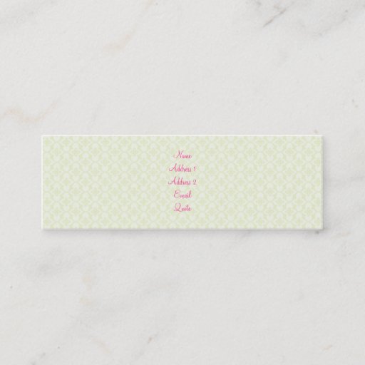 Customizable Green Diamond Floral Business Card Templates