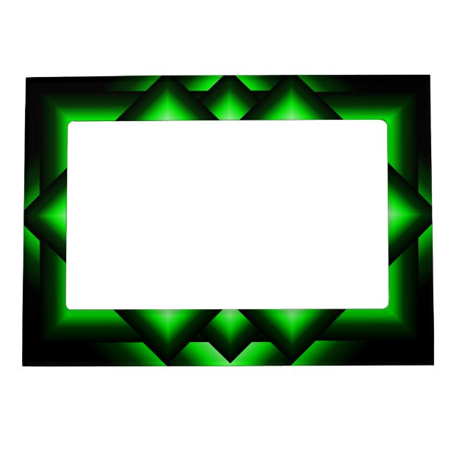 Green Diamond Glow Magnetic Picture Frame (Front)