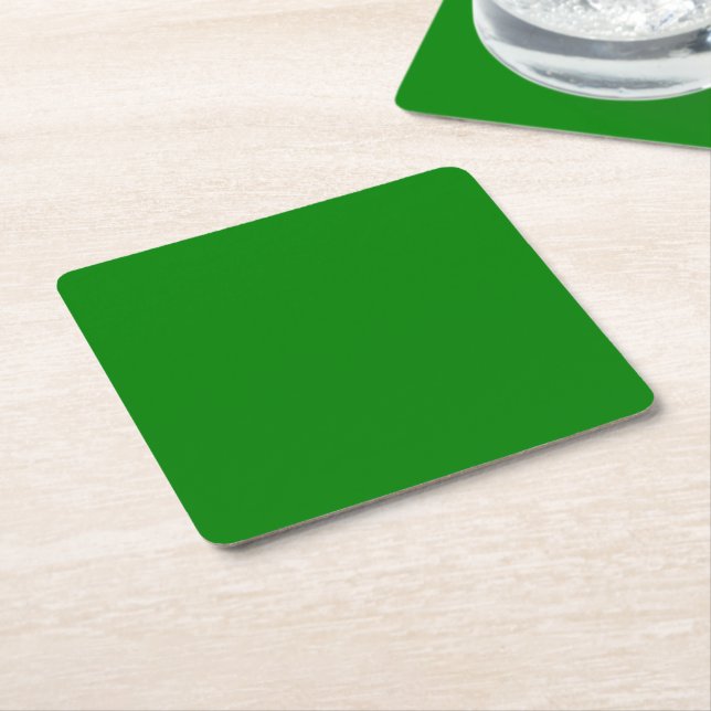 Green Diamond Paper Coaster (Angled)
