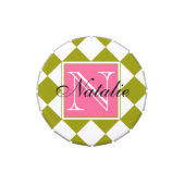 Green Diamond Pattern Candy Tin (Top)