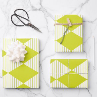 Green Diamond Stripes Pattern  