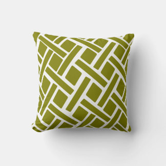 Green Diamond Throw Pillow