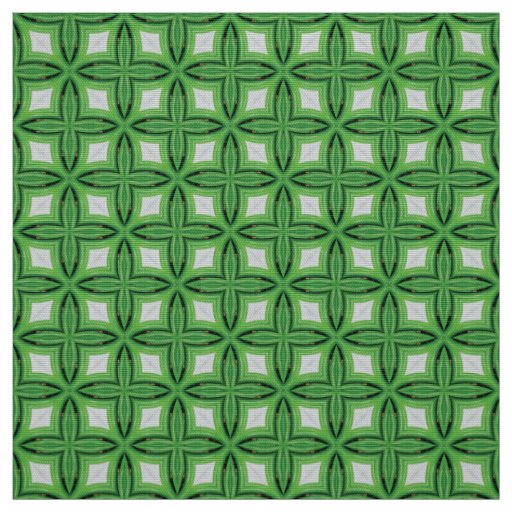 Green Diamond tile pattern Upholstery Fabric