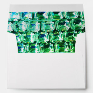 Green diamonds, green gemstone jewelry pattern envelope