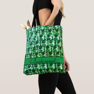 Green Diamonds, green gemstones, vintage jewelry   Tote Bag