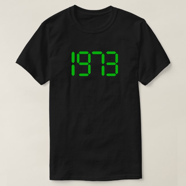Green Digital 1973 Abortion Rights T-Shirt (Design Front)