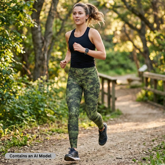 Green Digital Camo Leggings
