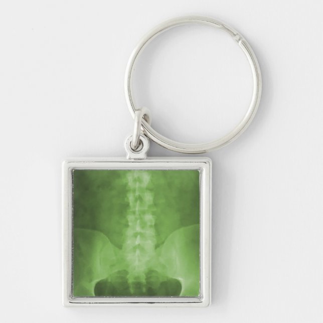 Green Digital X-Ray Art Keychain (Front)