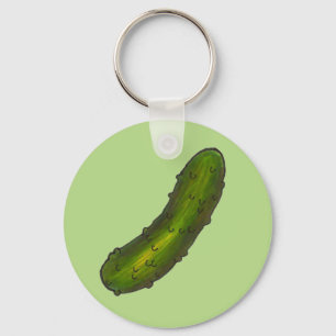 Green Dill Pickle Foodie Kosher Deli Pickles Keychain