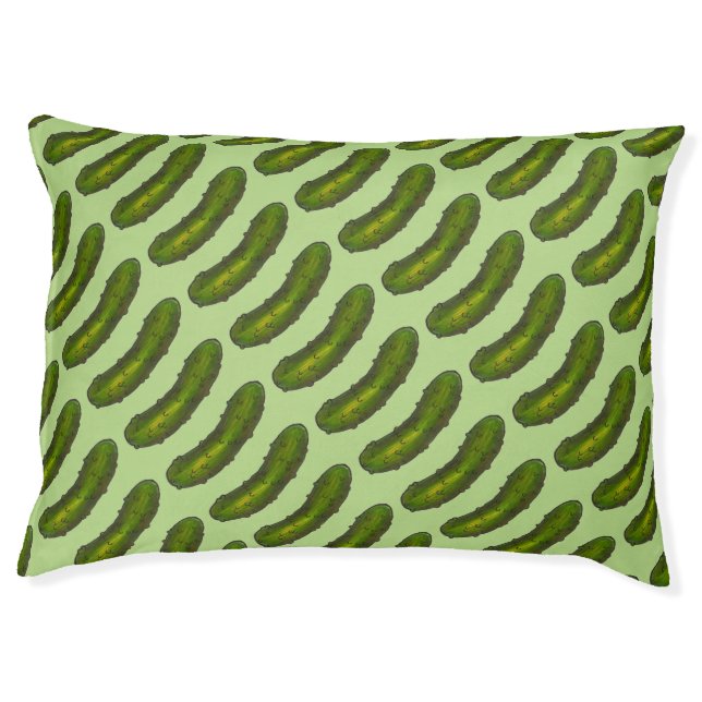 Green Dill Pickle Pickles Dog Bed (Front)