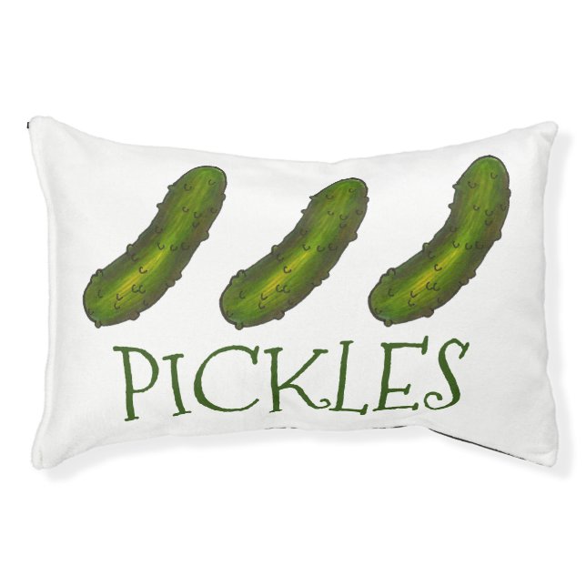 Green Dill Pickle Pickles Pet Dog Bed (Front)