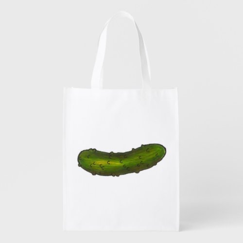 Green Dill Pickle Pickles Reusable Grocery Bag