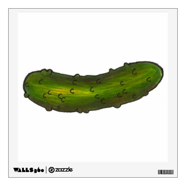 Green Dill Pickle Pickles Wall Decal (Front)