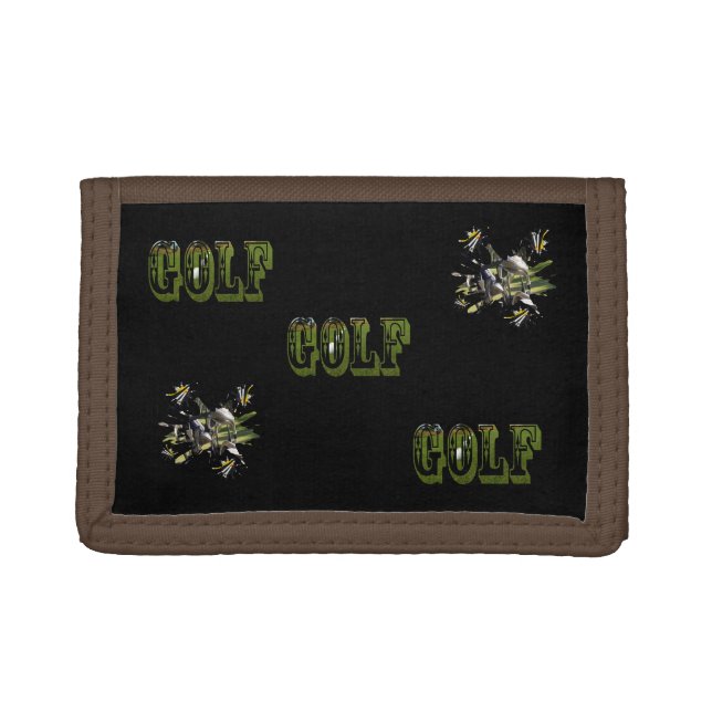 Green Dimensional Golf Picture logo,    Trifold Wallet (Front)