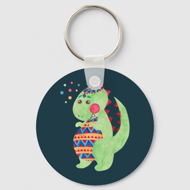 Green Dino Keychain (Front)