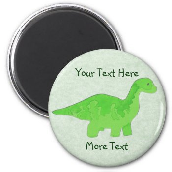 Green Dino Magnet by Customizables at Zazzle