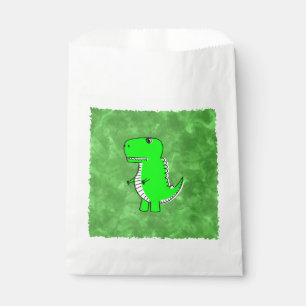 Green Dino Watercolor Baby Shower Favor Bag