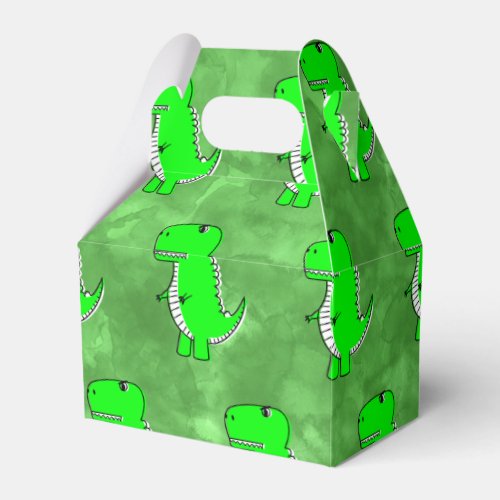 Green Dino Watercolor Baby Shower Favor Boxes