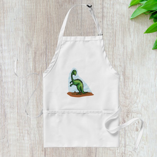Green Dinosaur Adult Apron (Creator Uploaded)
