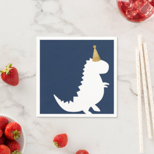 Green Dinosaur birthday theme Boy baby shower Napk Napkins