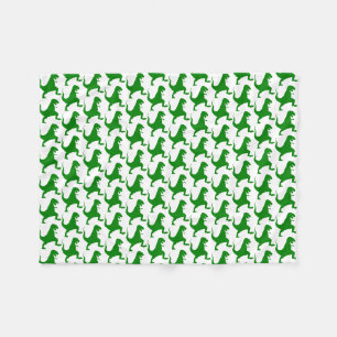 Green Dinosaur Christmas Fleece Blanket
