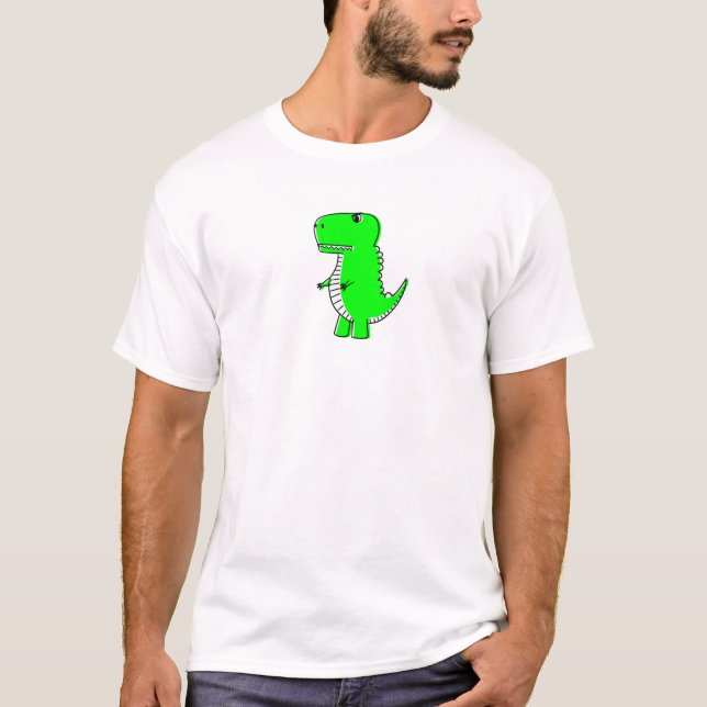Green Dinosaur Drawing T-Shirt (Front)