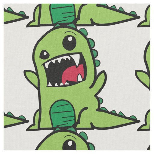 Green Dinosaur fabric