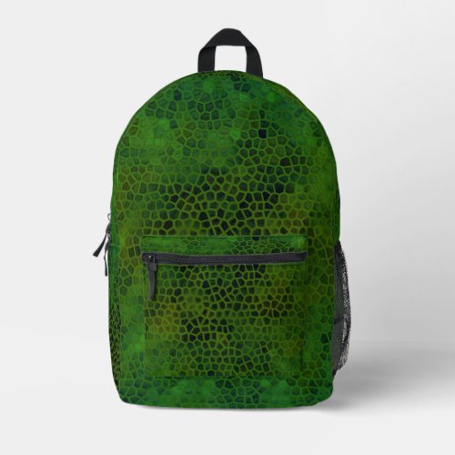 Green Dinosaur Hide Printed Backpack