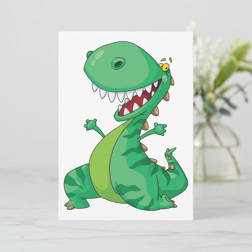 Green Dinosaur Invitations
