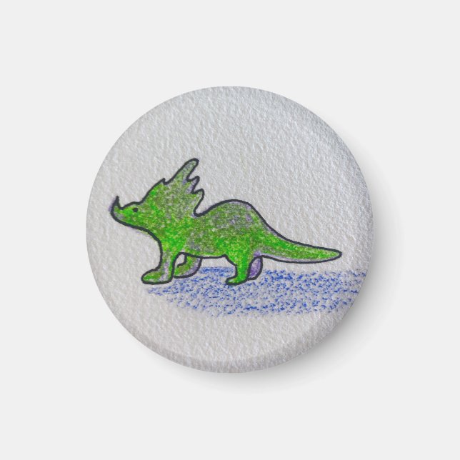 Green Dinosaur Magnet (Front)