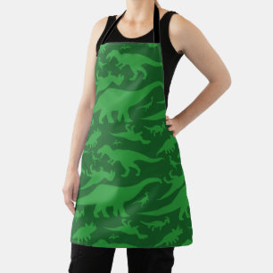 Green Dinosaur Pattern Apron
