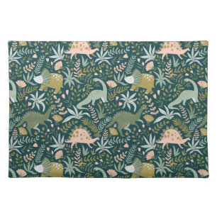 Green Dinosaur Pattern Cloth Placemat