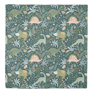 Green Dinosaur Pattern Duvet Cover