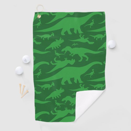 Green Dinosaur Pattern Golf Towel