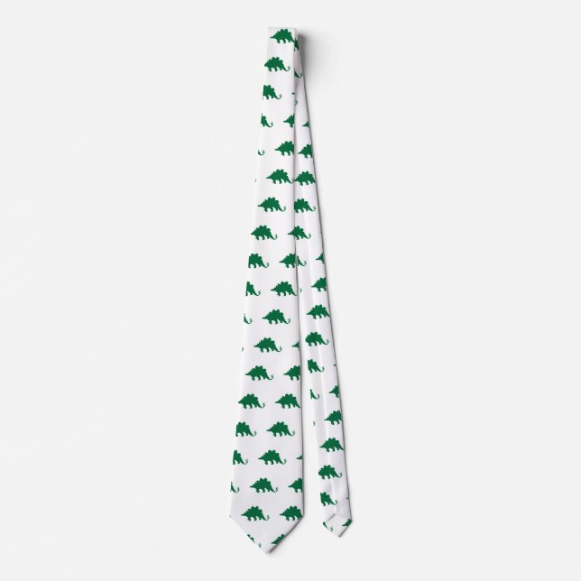 Green Dinosaur pattern Neck Tie (Front)