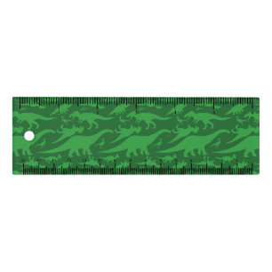 Green Dinosaur Pattern Ruler