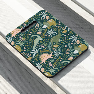 Green Dinosaur Pattern Seat Cushion