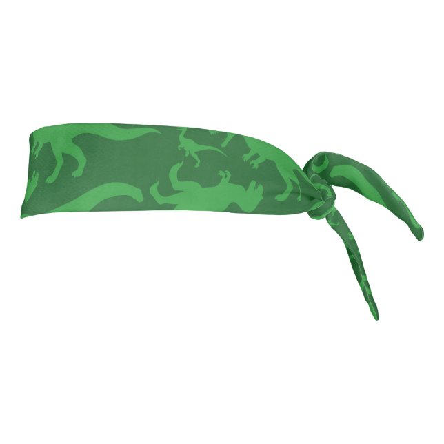 Green Dinosaur Pattern Tie Headband (Rotate 90)