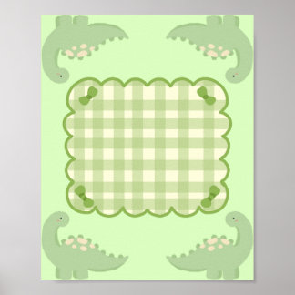 Green Dinosaur Poster for Events