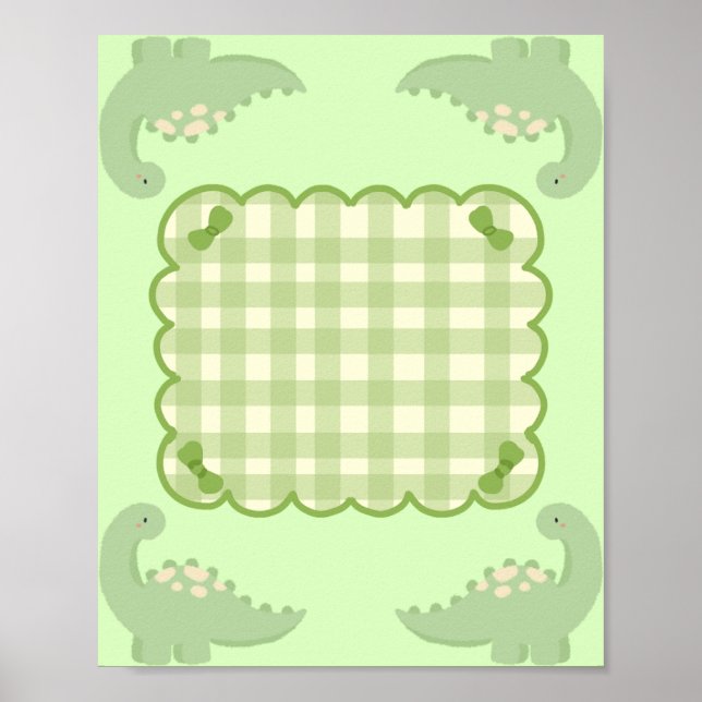 Green Dinosaur Poster for Events (Front)