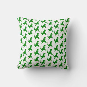 Green Dinosaur Throw Pillow
