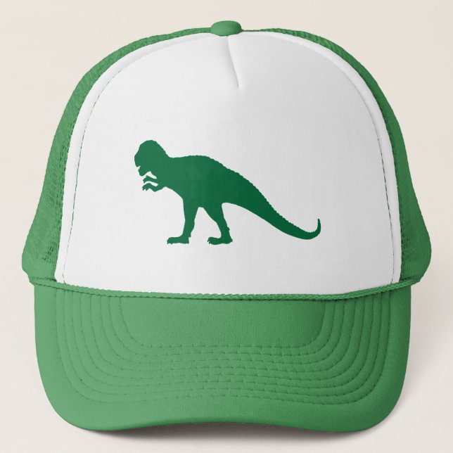 Green Dinosaur Trucker Hat (Front)