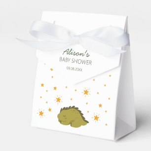 Green Dinosaur Twinkle Stars Gender Neutral Baby Favor Boxes