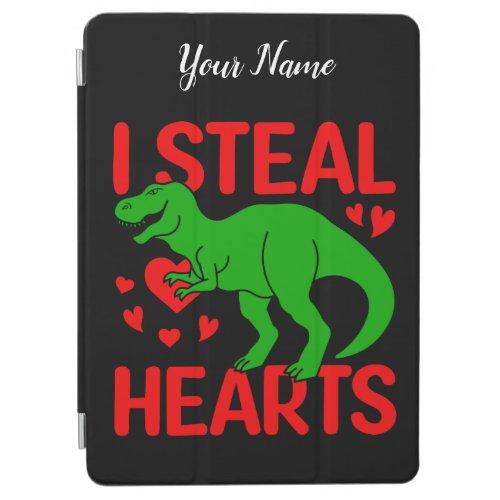 Green Dinosaur Valentine I Steal Hearts iPad Air Cover