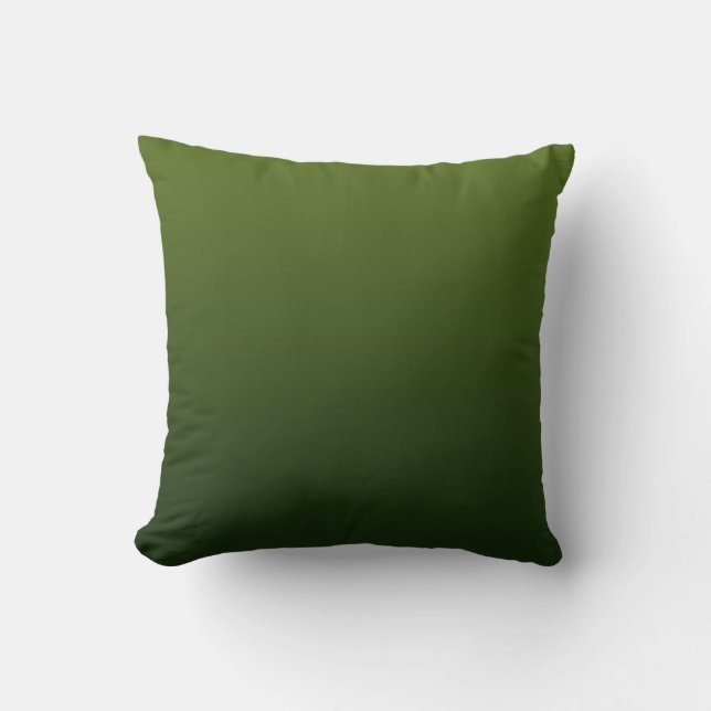 Green Dipped Modern Trendy Decor Throw Pillow (Front)
