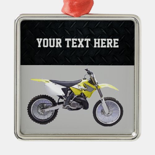 Green Dirt Bike Sports Boy Christmas Boy Metal Ornament