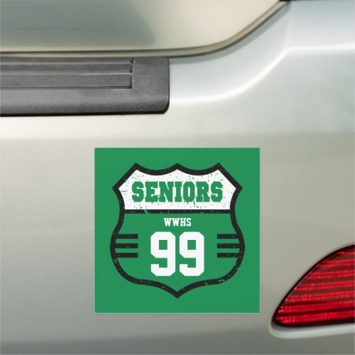 Green Distressed Seniors Road Sign