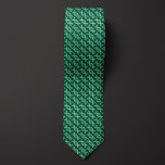 Green DNA Double Helix Pattern  Neck Tie<br><div class="desc">Elegant "striped" pattern of DNA Double Helices make this necktie a unique fashion accessory for anyone,  but especially those fascinated with the science of genetics. Be sure to check out the matching socks featuring the same pattern.</div>