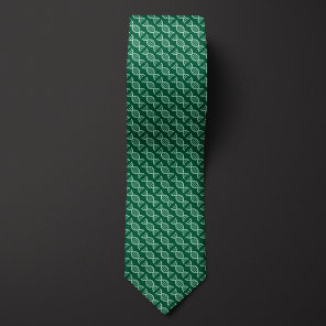 Green DNA Double Helix Pattern  Neck Tie